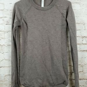 Lululemon Sit in lotus gray merino wool sweater 12